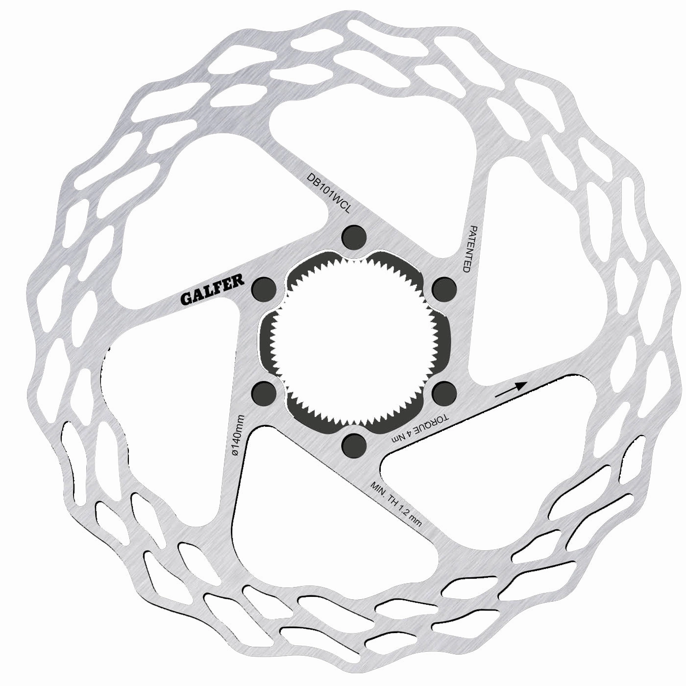 Braking Galfer Road Wave Center lock - 140 mm