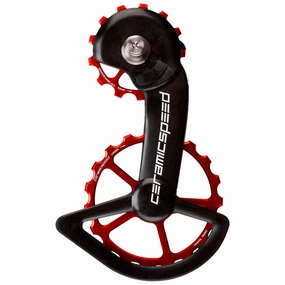 CeramicSpeed OSWP Shimano DA9100/ULT8000 pulley wheel system - Black red