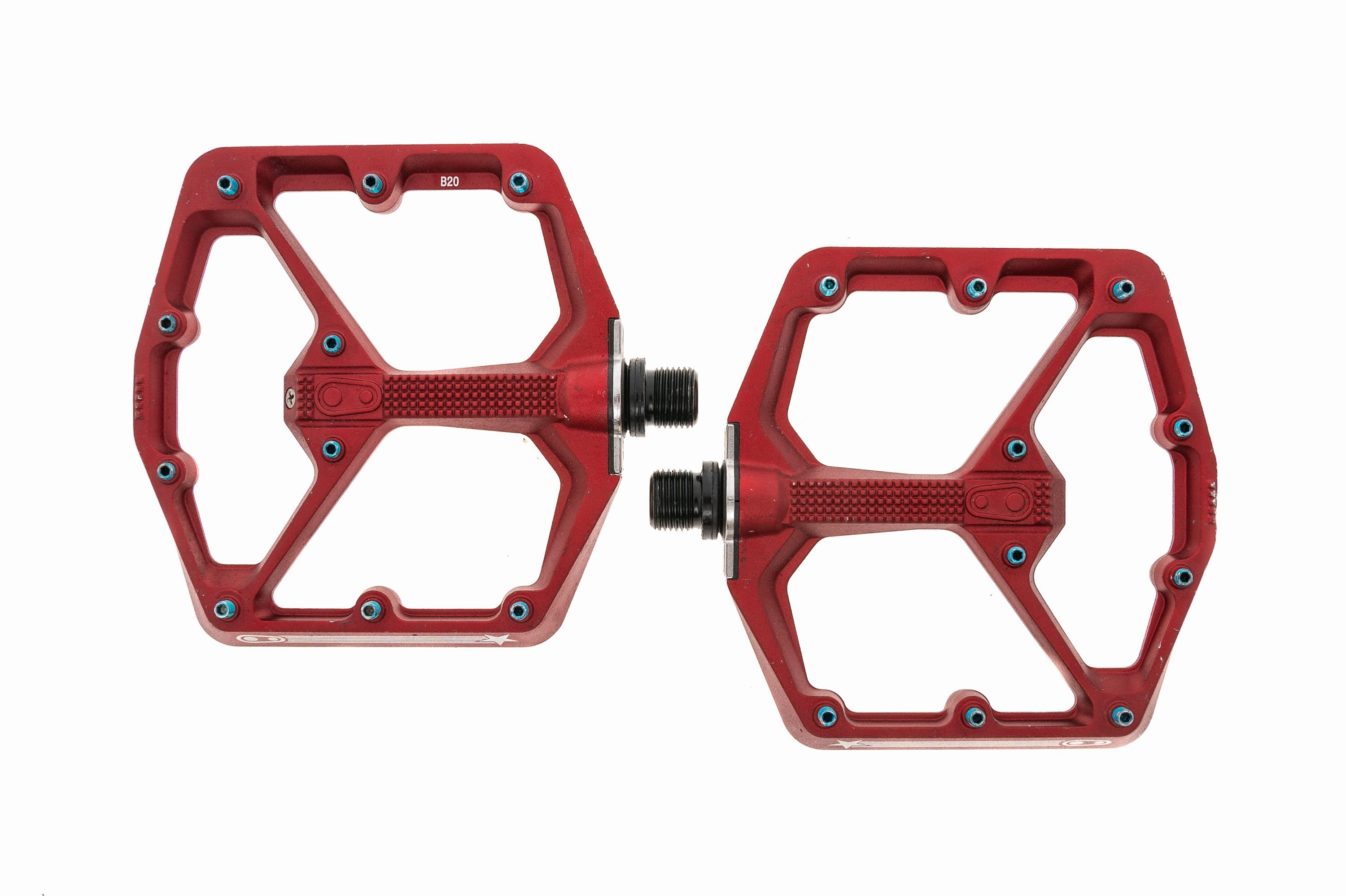 Crank Brothers Stamp 7 Large USA Edition Pedals Platform Red