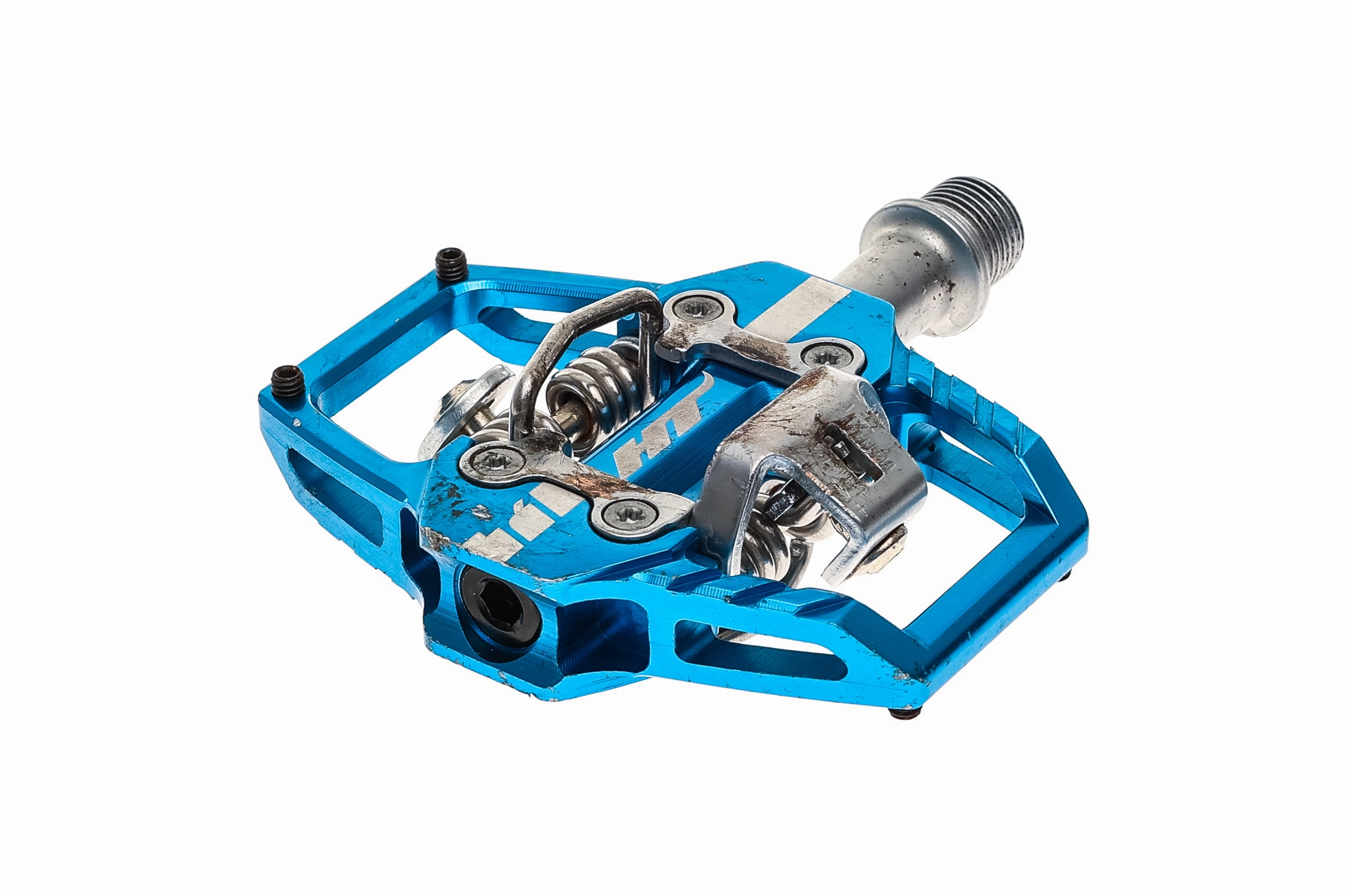 HT T1 Enduro Race Pedals Clipless with Platform Aluminum Marine Blue