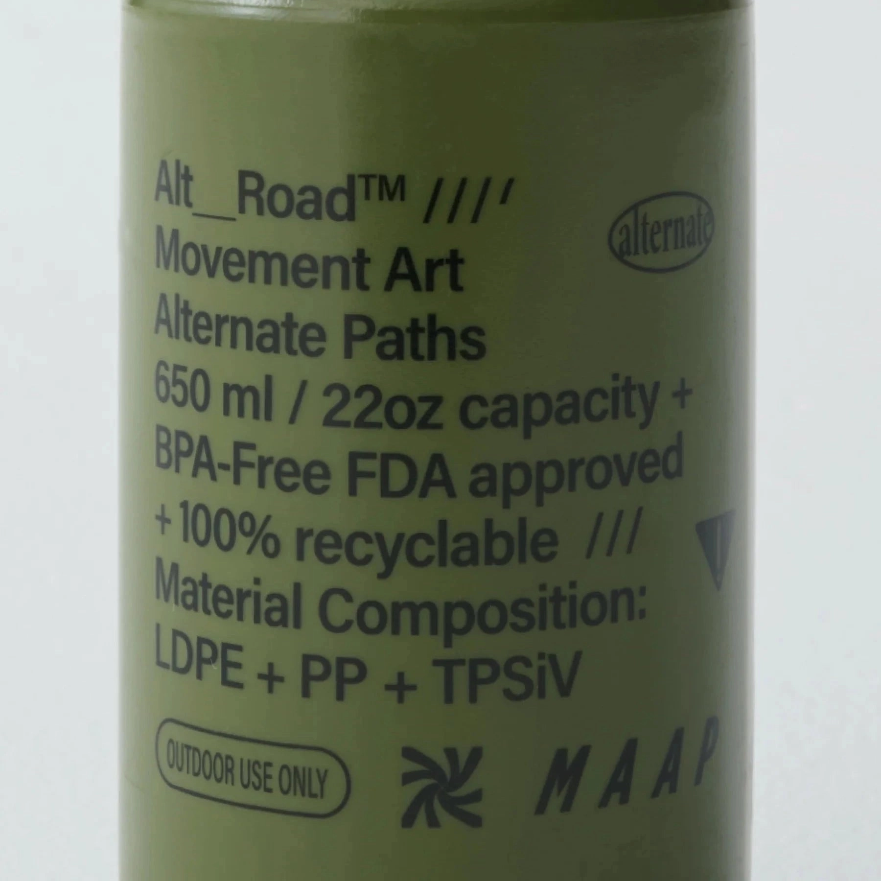 Maap Alt_Road Water Bottle - Green