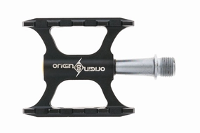 Origin 8 Flat Pedals Aluminum Black/Gold Cap 9/16"
