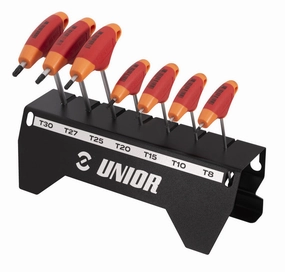 T-handle TX wrench set with holder