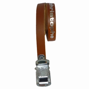 Zefal Christophe Leather toe straps - Brown